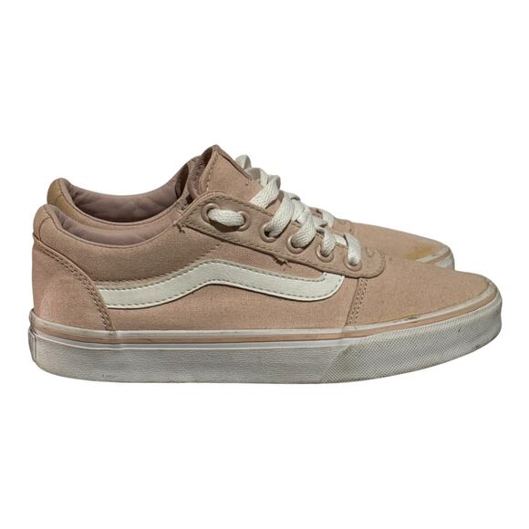 Vans Old Skool Low Top Blush Pink White Canvas Sneakers Women's Size 7 Classic - Picture 1 of 9